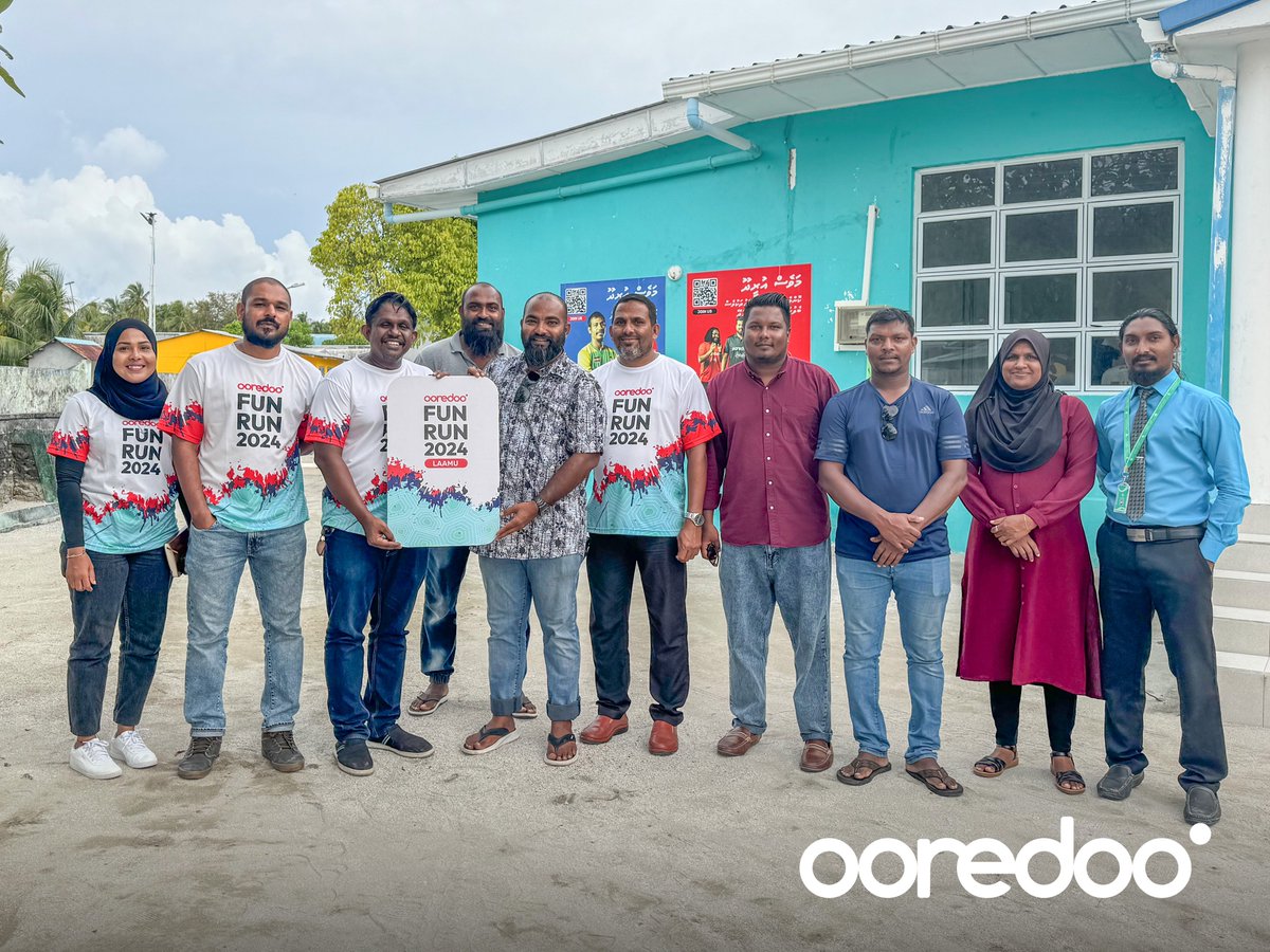 OoredooMaldives's tweet photo. Happy to invite L. Maabaidhoo Council to #OoredooFunRun in Laamu! We're delighted to see such enthusiastic participation from their team. 🙌🥳 

#MajaaVaalha #MifaharuDhuveLaamu https://t.co/6QS82RaCA5