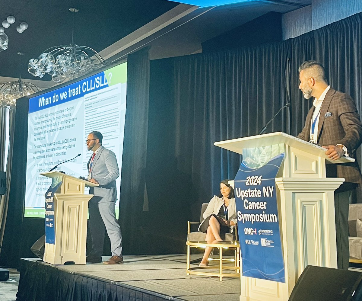 Upstate NY Cancer Symposium Day 2:

- Hodgkin’s lymphoma w/ <a href="/alexniu25/">Alex Niu</a> 
- Non-Hodgkin’s lymphoma w/ <a href="/DWallaceMD/">Danielle Wallace</a> 
- CLL w/ <a href="/Matt_Cortese/">Matthew Cortese, MD, MPH</a> 

<a href="/RoswellPark/">Roswell Park</a> <a href="/WilmotCancer/">Wilmot Cancer Institute</a> #lymsm #HemeTwitter