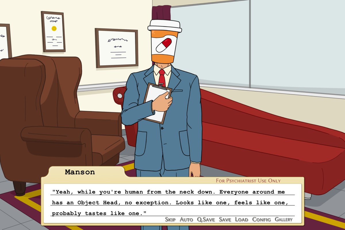 ThugzillaDev's tweet image. After 6 years, Object Ward is released! Will you help Manson escape the #objecthead?
-160k words, 4 male &amp;amp; 2 female love interests
-Partial voice acting 
-70+ CGs 
-A unique story and premise you will never forget! 💖thugzilla.itch.io/object-ward 👈

#blgame #indiegame #visualnovel