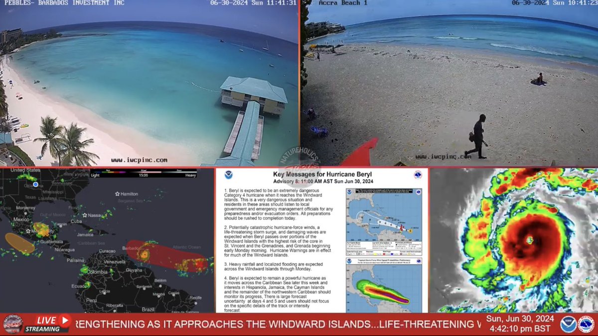 Watch as we track the path of the major Hurricane Beryl!  Live on GVC!
#HurricaneBeryl #majorhurricane #severeweather

youtube.com/live/_rkXzl0P8…
