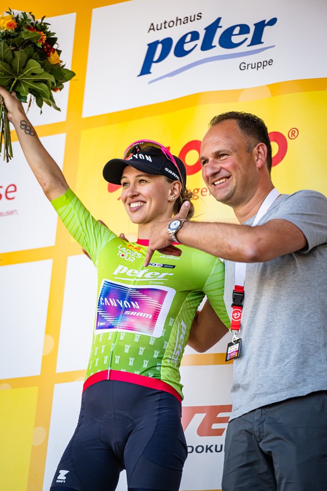 WMNcycling's tweet photo. Winner of the mountain classification ⛰️👏
Congratulations, @KNiewiadoma and team!
#TakeTheLead #LTLT2024 #LTLT24 https://t.co/utRakpzMYC
