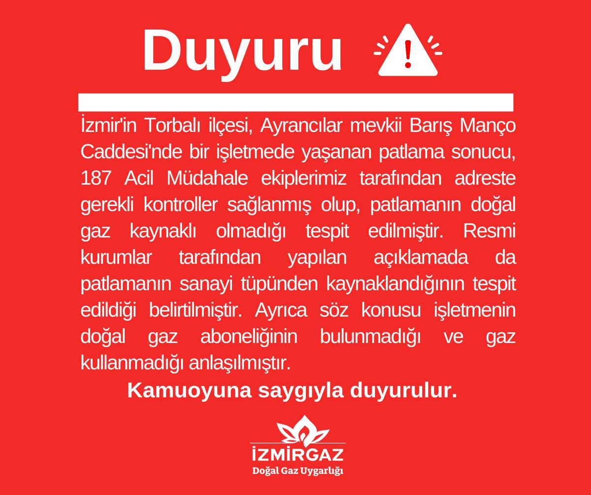 Kamuoyuna saygıyla duyurulur.