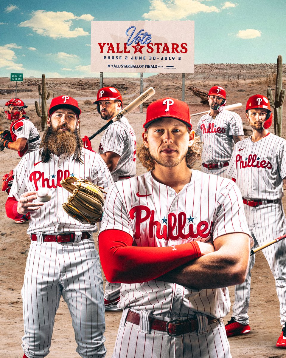 Phillies's tweet photo. Phase 2 starts NOW!

Vote Y'all Stars once a day until July 3 at noon.

⭐️ https://t.co/LNtBBqtZiZ https://t.co/iDva2wvw30