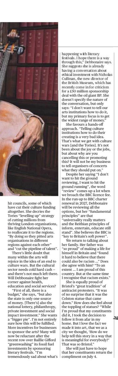 Lots of hopeful words for the #Arts from @ThangamDebb here.

Please, Thangam, if you mean what you say, can we speak as soon as possible after July 4th to try to put a plan in place to rescue <a href="/WelshNatOpera/">Welsh National Opera</a>? I have lots I need to tell you &amp; we need to #SaveWNO. <a href="/JoStevensLabour/">Jo Stevens</a>