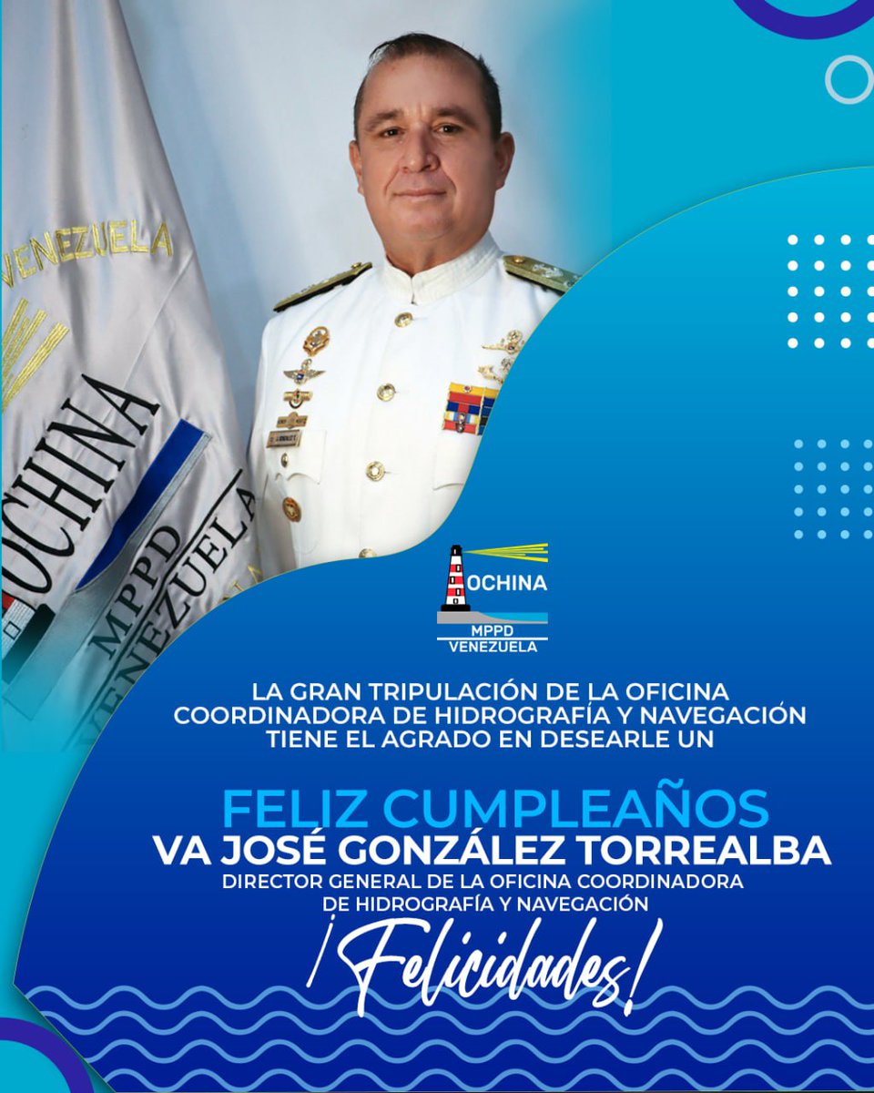 mppd_ochina's tweet photo. En nombre de la gran tripulación de #OCHINA, queremos felicitar por arribar a otro año más de vida a nuestro Dir @VA_GonzalezJose. Su liderazgo ejemplar, visión estratégica y dedicación han sido fundamentales en el crecimiento y éxito de nuestra institución. ¡Feliz cumpleaños!👏 https://t.co/cvsRLITDFi