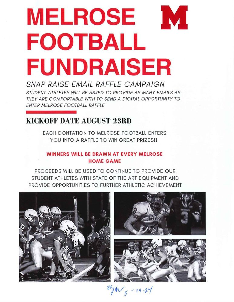 Football Fundraiser Kicks off August 23rd melroseschools.com/article/160311…