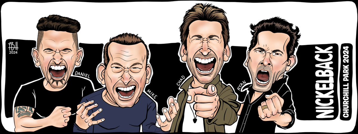 #nickelback #churchillparkmusicfestival #digitalcariacture
