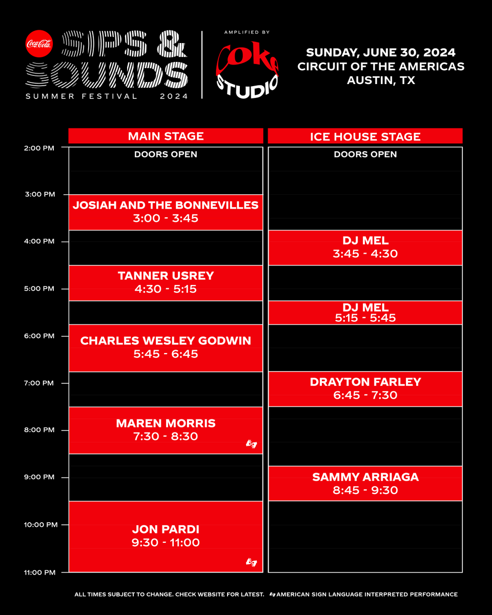Your Day 2 Schedule 🤘 What are your can't-miss performances today?