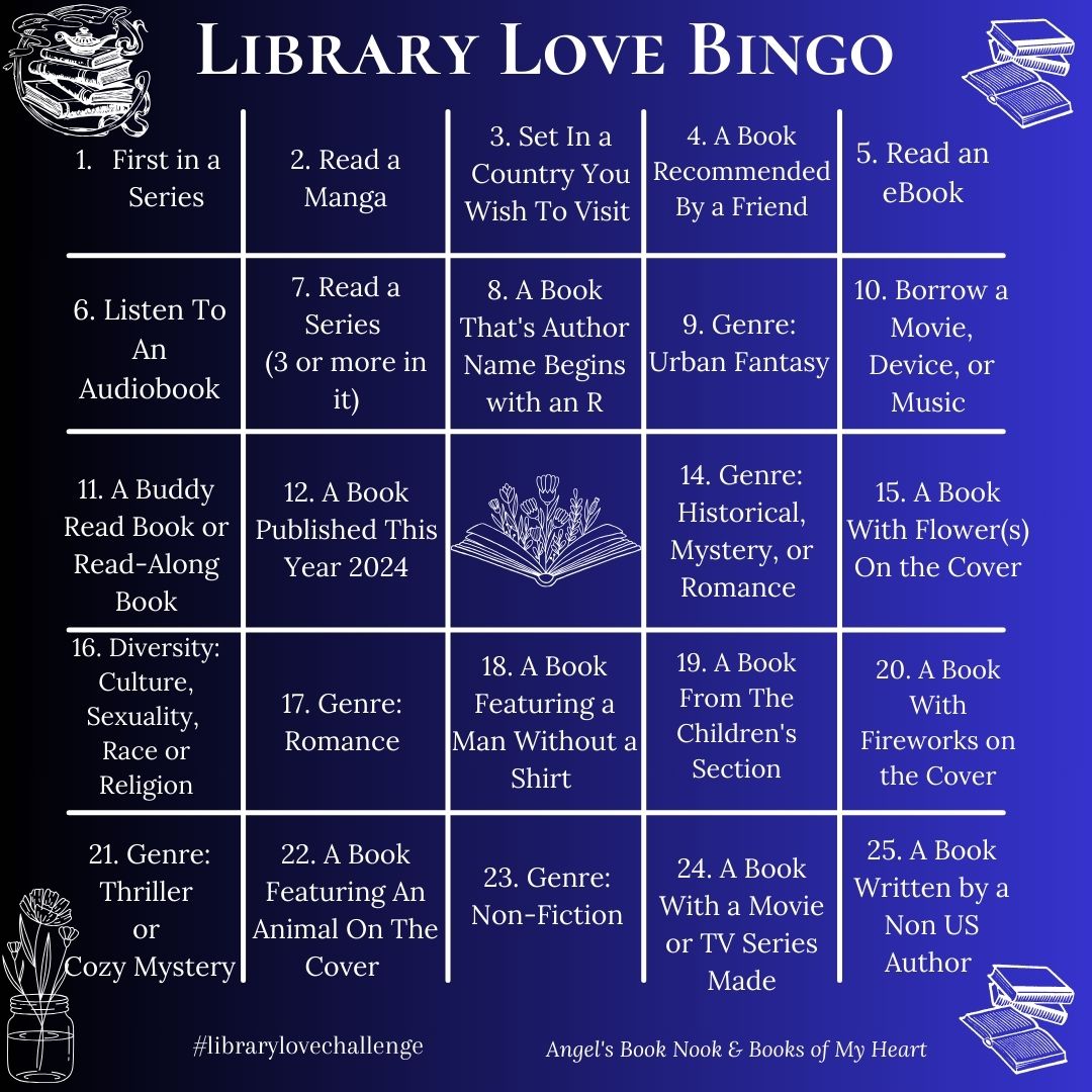 angelsbooknook's tweet image. 2024 Library Love Bingo Challenge ~ #Giveaway #LibraryLoveChallenge angelsbooknook.com/2024/06/30/202… via @angels_gp17