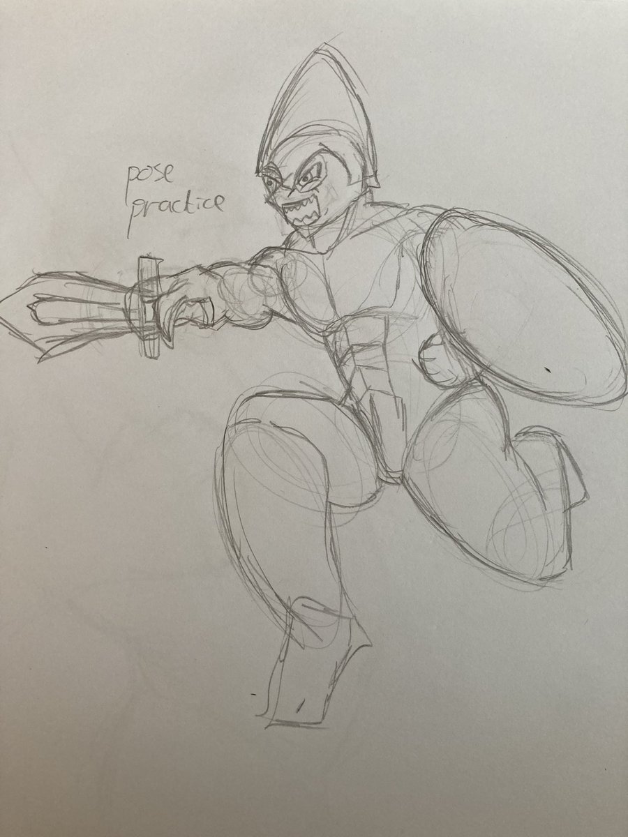 KelMoonwing's tweet image. Trying to draw a pose without refs. Getting a bit of perspective in there.

#sketch #posepractice #ArtistOnTwitter