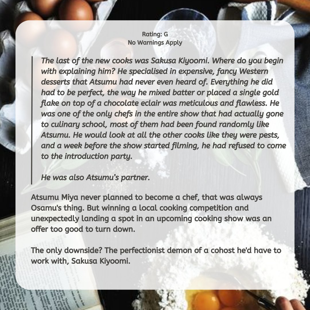 Audilly_'s tweet image. A bit of a late post, but here's my contribution to this year's @sakuatsubigbang !

Link: archiveofourown.org/works/57028306…

Huge thanks to @LaifisArt and @NanuGambetta for being such great team members!