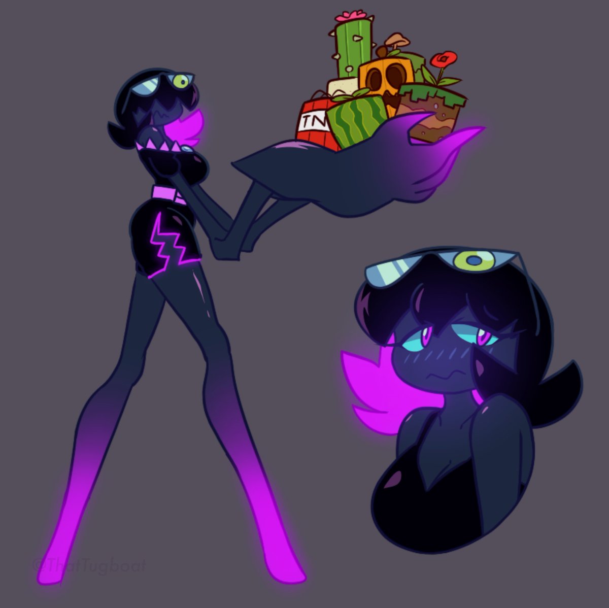 ThatTugboat's tweet photo. Doodles of my minecraft oc Endermaiden https://t.co/iUq3hEAsAg