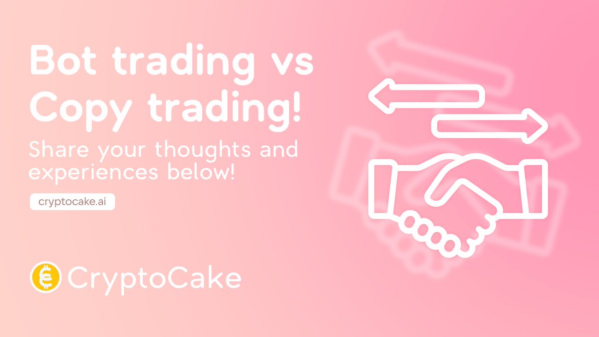 Let's dive into the fascinating world of crypto trading🧵

Today, we're comparing bot trading and copy trading, focusing on why copy trading might be your best bet.

#CryptoTrading #CopyTrading