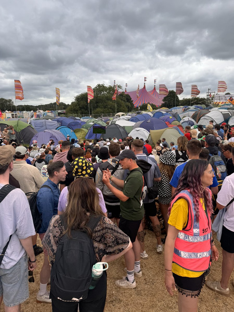 Incredible that someone bought a full size television to Glastonbury to watch the England game