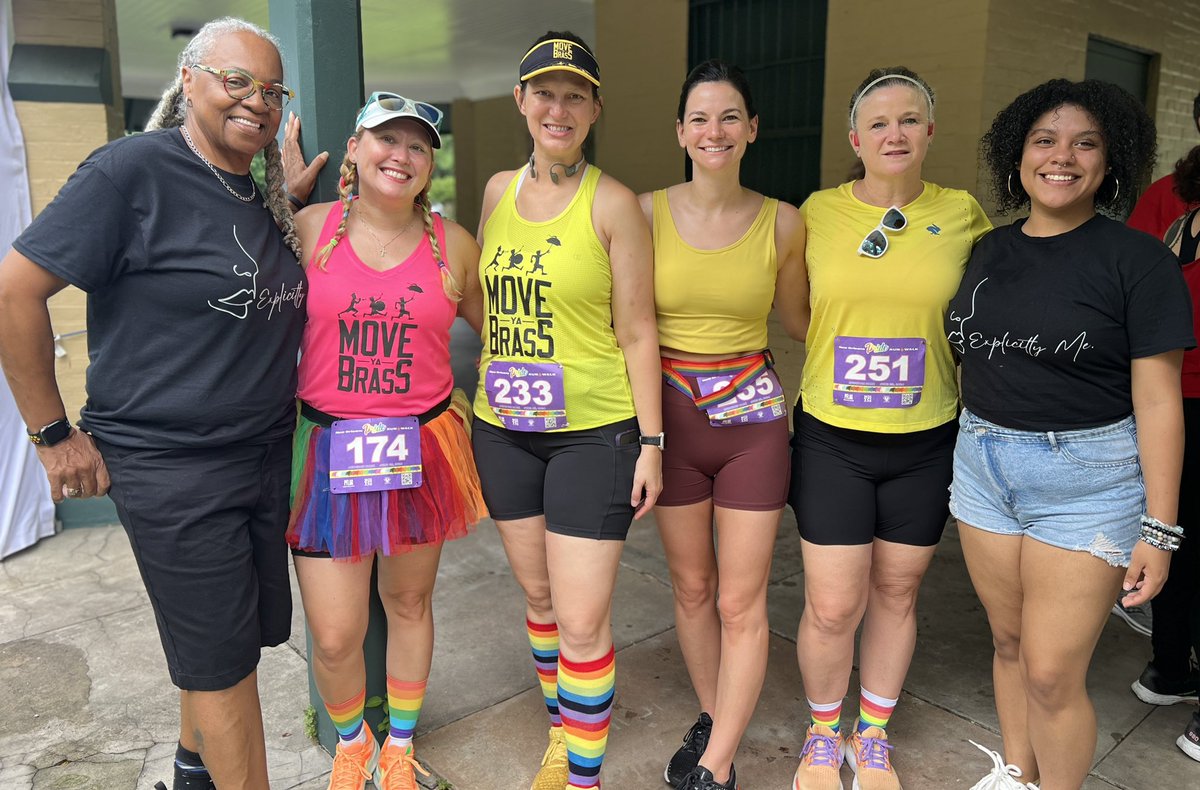 What a great morning to run and connect!☀️🌈🏃🏾‍♀️‍➡️ Shoutout to those who showed up to support us. 🥰🫶🏿🫶🏾🫶🏽🫶🏼 #prideneworleans #support #runforlife #lesbiansofcolor #ExplicitlyMe