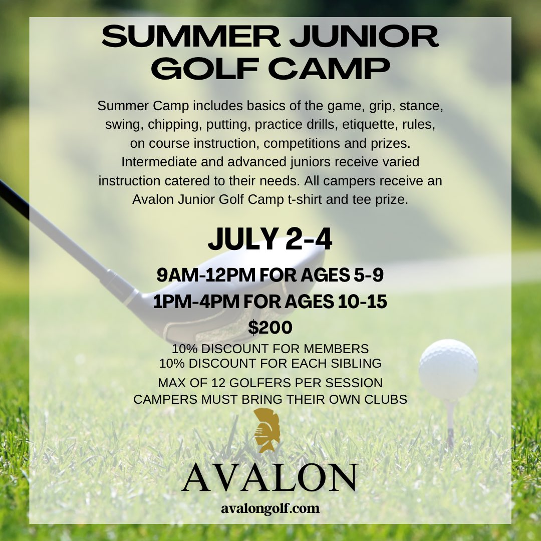 Jr Golf Camp this week! Sign up now at:
form.jotform.com/241486199636167
<a href="/TylerLane720/">Tyler Lane</a>