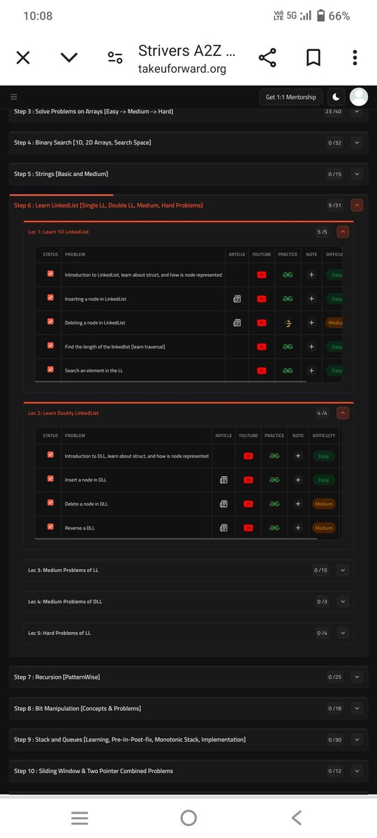 CoderPrathamesh's tweet image. day 19 of #LearnInPublic
- Today I completed the Linked list and Doubly linked list section from @striver_79's a2z #DSA sheet
- Had it easier while solving problems since I have learned it earlier from Abdul Bari Sir's course, also the idea of linked lists fascinated me always