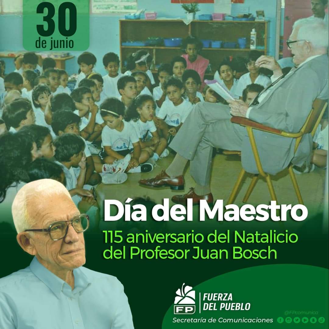 #FPComunica | Hoy rendimos homenaje a todos los maestros de la República Dominicana, por la ardua labor que realizan para formar a los hombres y mujeres que sirven a nuestra 
nación.
