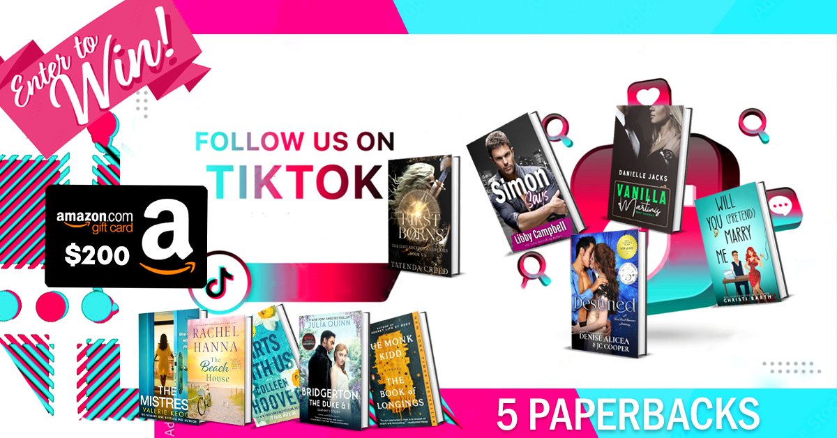 🔔📣LET'S BOOKTOK‼️
📚🍂We’re giving away a $200 Amazon Gift Card to one lucky reader🔥❤️For your chance to win, enter our giveaway❤️🔥
bookthrone.com/june-tiktok-gi…
#bookthrone #Tiktok #booktok #bookstagram #bookstagrammers #tiktokviral #bookish #indieauthorsunited #giveaway
