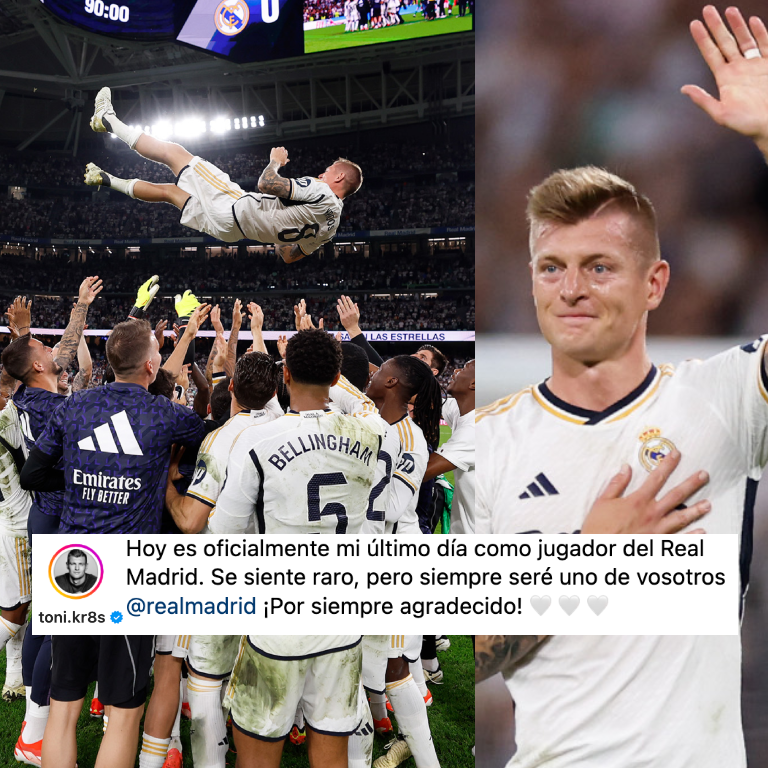 Después de 10 años, 465 partidos, 28 goles, 93 asistencias y 23 títulos colectivos, Toni Kroos se despidió oficialmente del Real Madrid. Hoy es su ÚLTIMO DÍA como jugador del club más grande del mundo. Termina su contrato, pero el amor por El Rey de Europa no se apagará jamás.