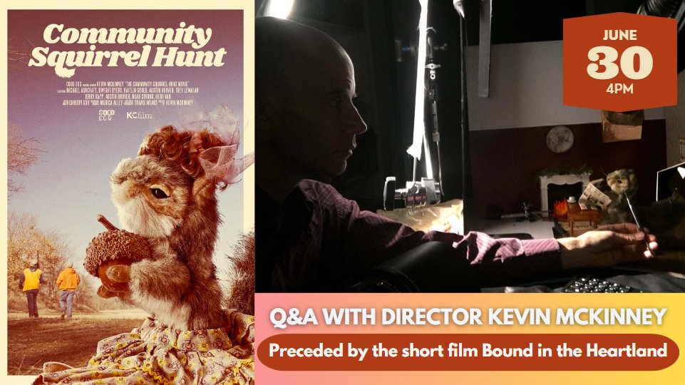 Learn about the annual squirrel hunt in Tonganoxie, Kansas with #FreeStateFest's 4PM showing of the documentary Community Squirrel Hunt, accompanied by a Q&amp;A with director Kevin McKinney.