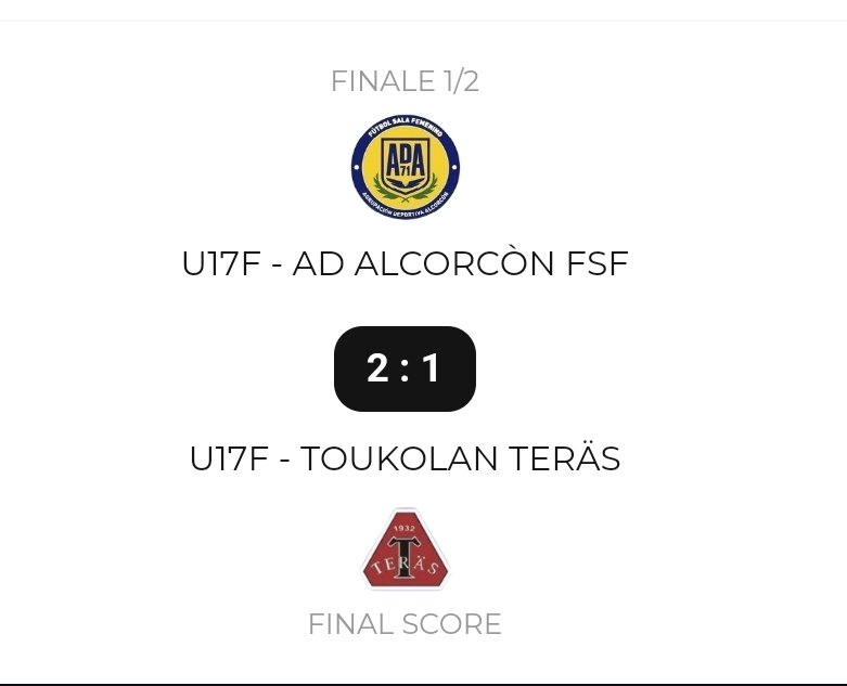 🇪🇦 ToTe U17Fem subcampeón de MontesilvanoFutsalCup 2024 🥈
* * * * 
🇫🇮 ToTen T17 Futsaljoukkue voitti hopeaa Montesilvano FutsalCupista.

Mestaruuden vei AD Alcorcon FSF Madridista voittamalla ToTen tytöt finaalissa 2-1.
<a href="/AD_Alcorcon/">A.D. Alcorcón</a>
#futsal
#futsalfi
#montesilvanofutsalcup