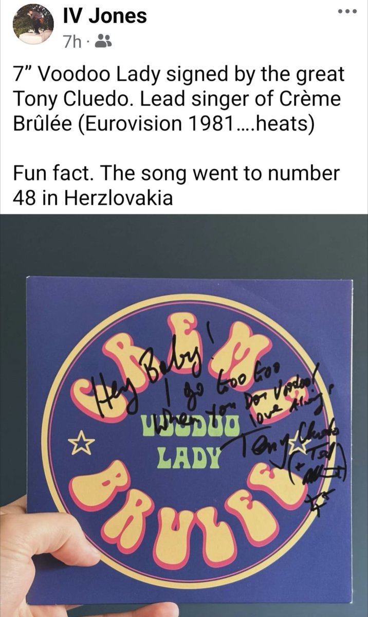 LeagueCharities's tweet photo. We had a very fan who was super chuffed to win this Voodoo Lady single by Creme Brulee signed by Tony Cluedo himself @TedRobbins55  

Made his year I think! https://t.co/38WsiZUmDM