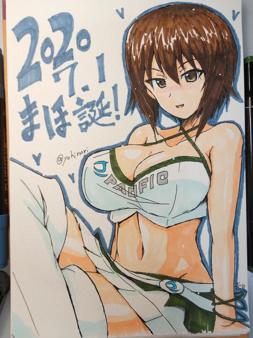 過去絵で恐縮ですがまほ誕おめでとう! #西住まほ生誕祭  #西住まほ生誕祭2024 
