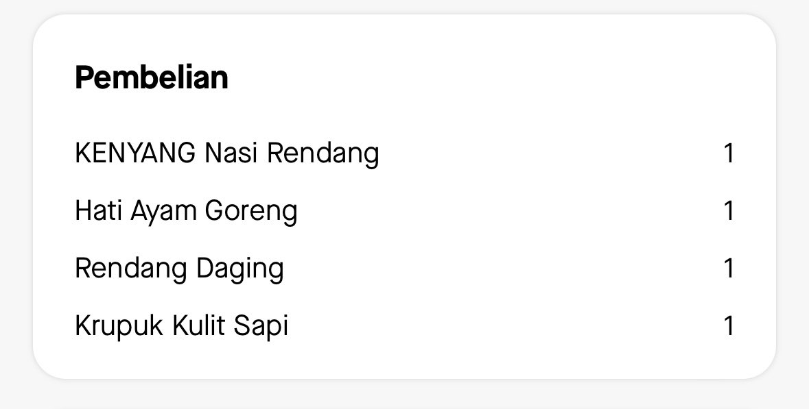 Pesen tambahan rendang dikasinya tambahan timun ni gmn dah