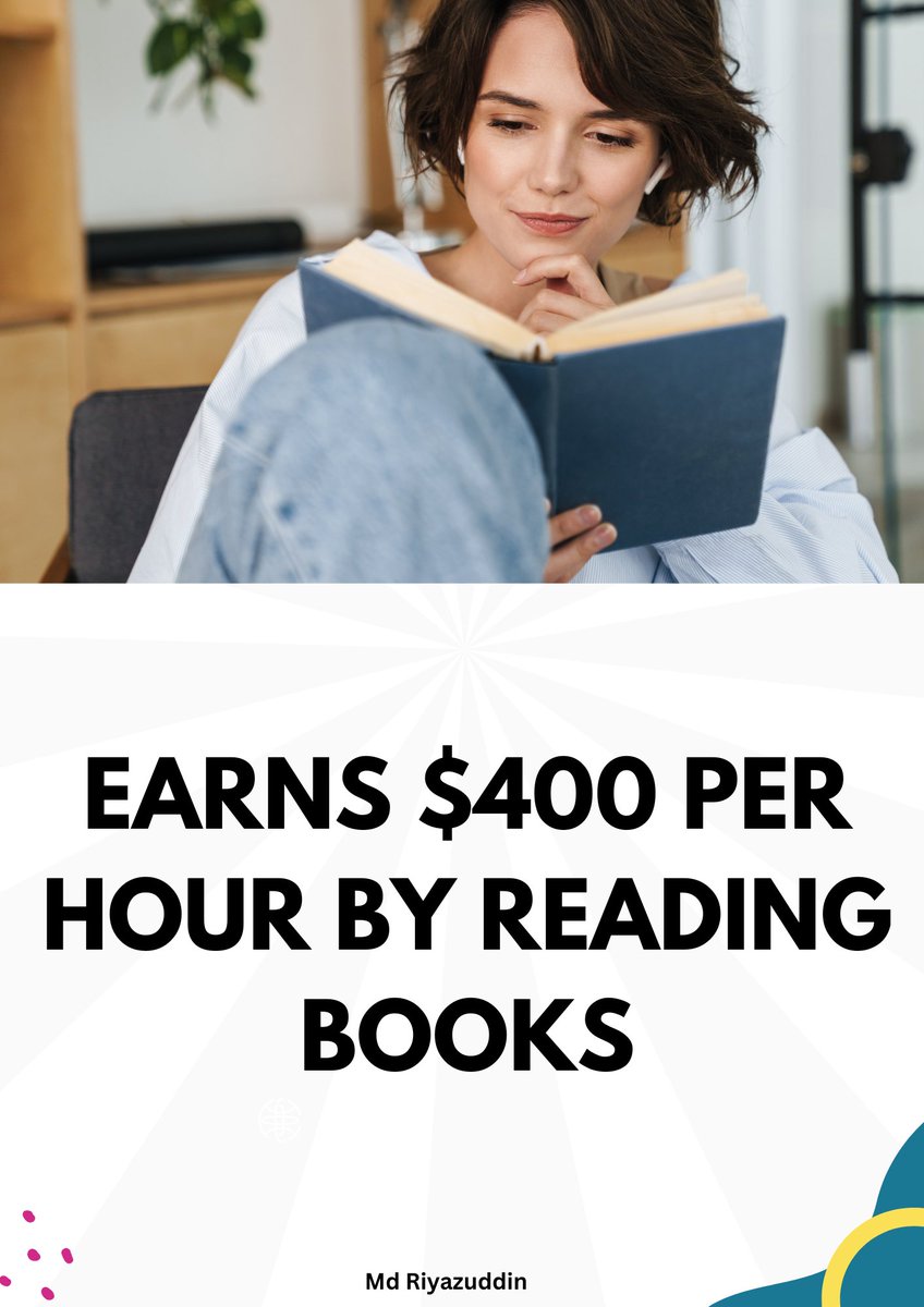 riyazmd774's tweet image. Earns $400 per hour by reading books.

I've created a guide with 20 methods to help you earn $5,000 daily.

Normally $199, but today, it's free.

To get it:

Like this post &amp;amp; RT
Comment 'Book'

I'll DM it to you (Must be following me)