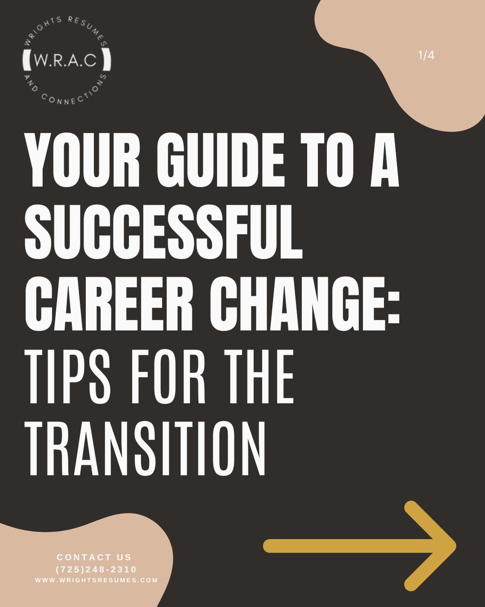 Wrights_Resumes's tweet image. Changing careers? At Wright&apos;s Resume and Connections, we help you highlight skills, gain education, and network for success!

#CareerChange #SkillBoost #ProNetwork #WrightsResume #NewBeginnings #CareerTips #JobReady #ResumeRevam