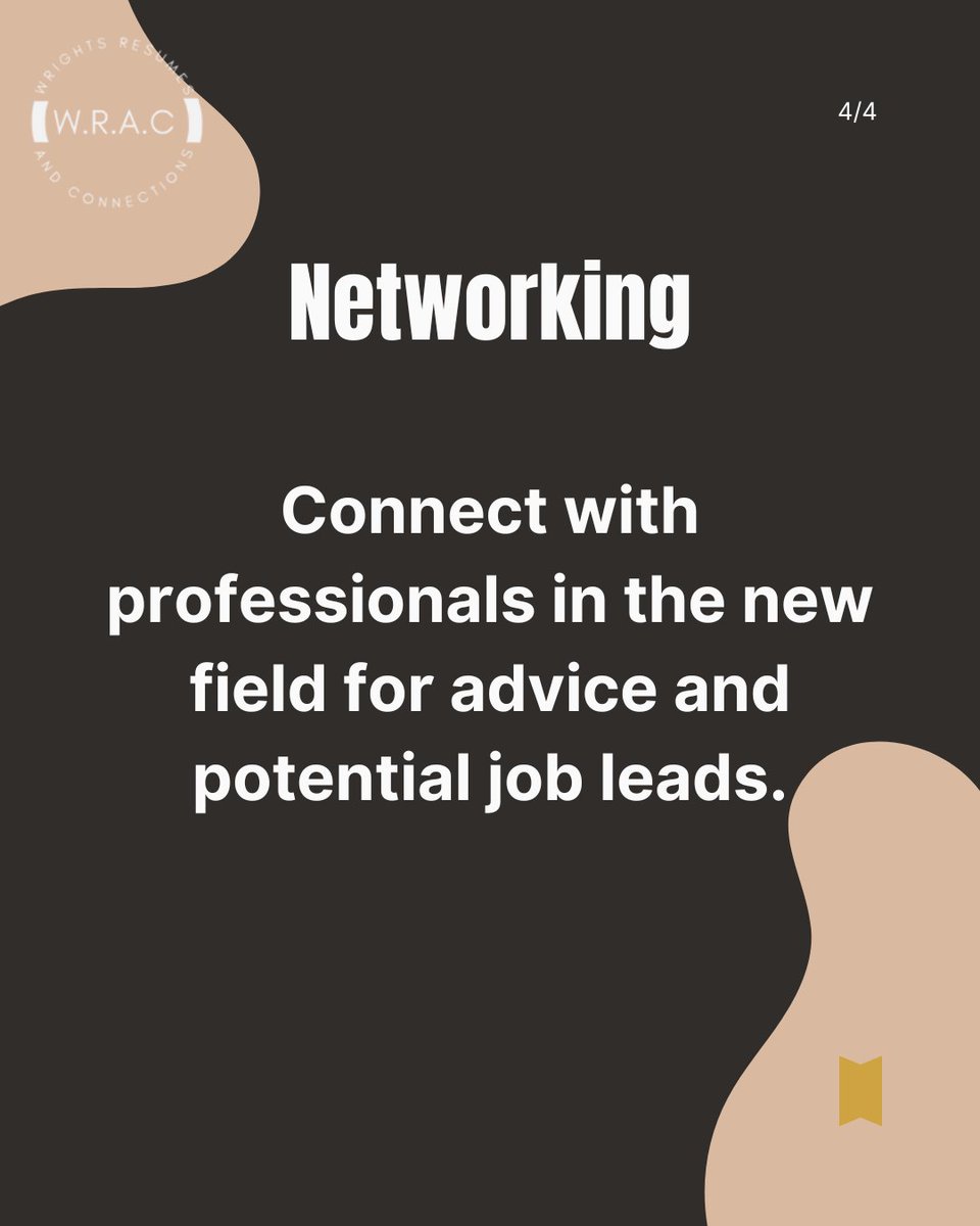 Wrights_Resumes's tweet image. Changing careers? At Wright&apos;s Resume and Connections, we help you highlight skills, gain education, and network for success!

#CareerChange #SkillBoost #ProNetwork #WrightsResume #NewBeginnings #CareerTips #JobReady #ResumeRevam