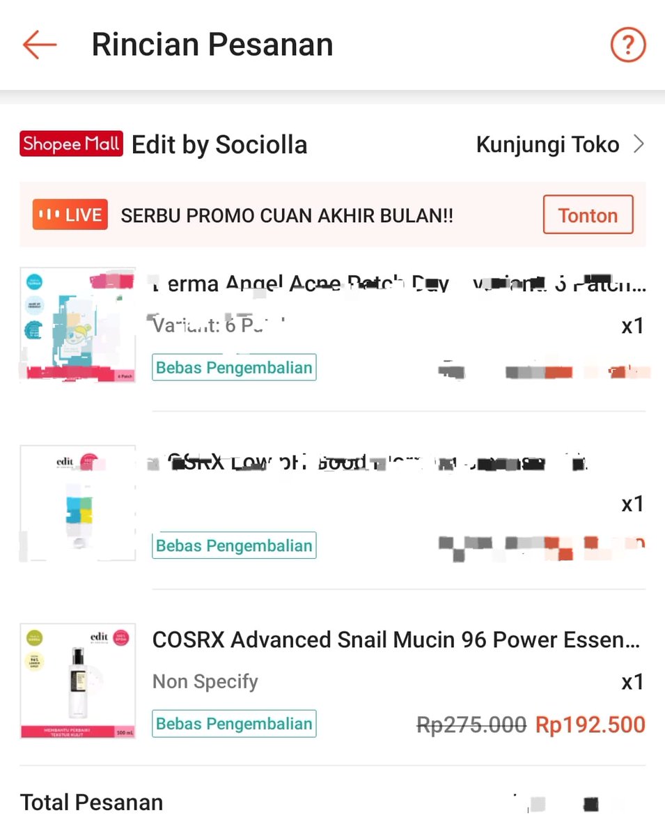 — wts skincare (preloved)

snail mucin essence cosrx
💰 price : 145k 

– ori sociolla
– exp 2026
– no box (kebuang)
-dom brebes jateng