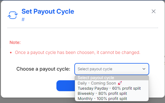 SaroTrades's tweet photo. "The choice is yours" & "Remember, Funding Pips is Built by Traders for Traders!"
❌Two of the most contradictory statements in the prop industry by far. 

We signed a contract where they had an 80% profit split and a weekly payout (the reason lots of people got an account in the first place). Now, they say the weekly payout will drop to 60%, but we can opt for 80% with a bi-weekly payout instead, and it's our choice if we don't want it! So much for trader-friendly choices!