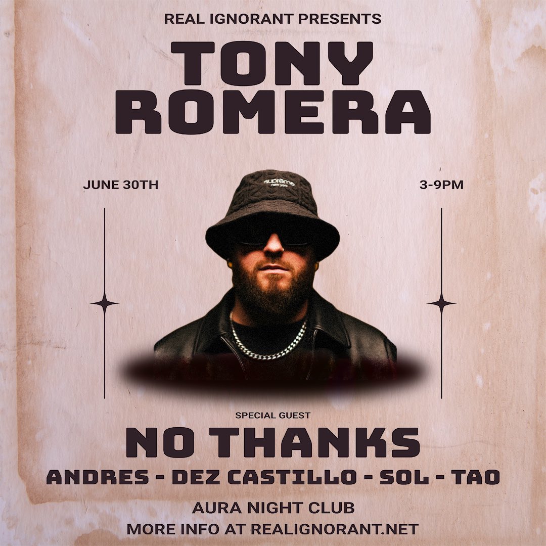 realignorvnt's tweet photo. TODAY IS THE DAY.! 

First day party of the Year with @TonyRomera &amp; @nothanksmusic 

Few tickets left online and also available at the door! Ticket link on the bio 🔗
Such a nice day in San Jose for some good food, drinks, and most important house music 😮‍💨

See you today at 3pm https://t.co/MIy2Y4LkVY