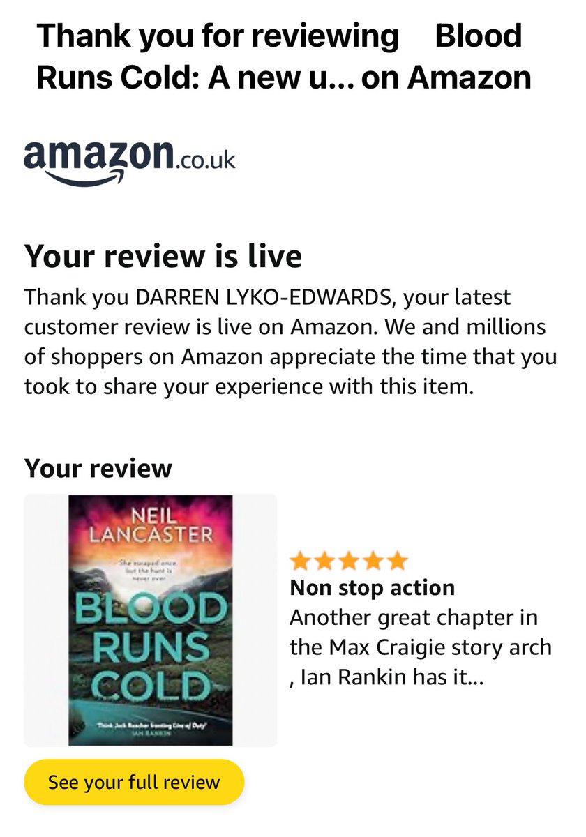 DLykoEdwards's tweet photo. @neillancaster66 Review number 2,000 👍🏻 love these books, keep ‘em coming ! https://t.co/YBlwupRzZE