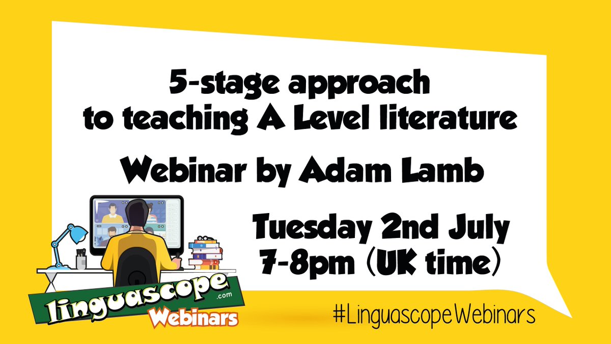 Tuesday 7pm=<a href="/linguascope/">Linguascope</a> webinar time with @senorcordero This will be a session for #ALevel #mfl #languages teachers pls share &amp; spread the word
Register for this #freewebinar here bit.ly/4ck3jv5 or via the <a href="/linguascope/">Linguascope</a>
staffroom or webinar app #mfltwitterati #mflchat