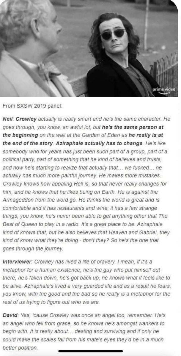 Putting this on the timeline because it's super valuable for understanding Crowley and Aziraphale.