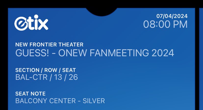 xiaojunbuys's tweet photo. ic wts lfb onew guess fanmeet ph

2 Silver Tickets (e-ticket)
- ₱3,500 each
- Seat 26 &amp; 27; Row 13 
- w/ chance for fan benefit raffle
- mod: meet up during d-day or eticket will be sent via email 

rfs: upgraded to a different tier 

t. wts lfb shinee onew guess fanmeet ph https://t.co/B2JGx013PG