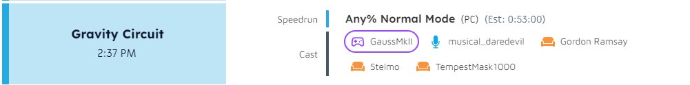 GravityCircuit's tweet photo. #SummerGamesDoneQuick is now underway, and Gravity Circuit will be run at the event, next Saturday on July 6th, at roughly 6:40 AM (CDT)! If you want to see some fast play, look forward to it. https://t.co/ceranN37MT