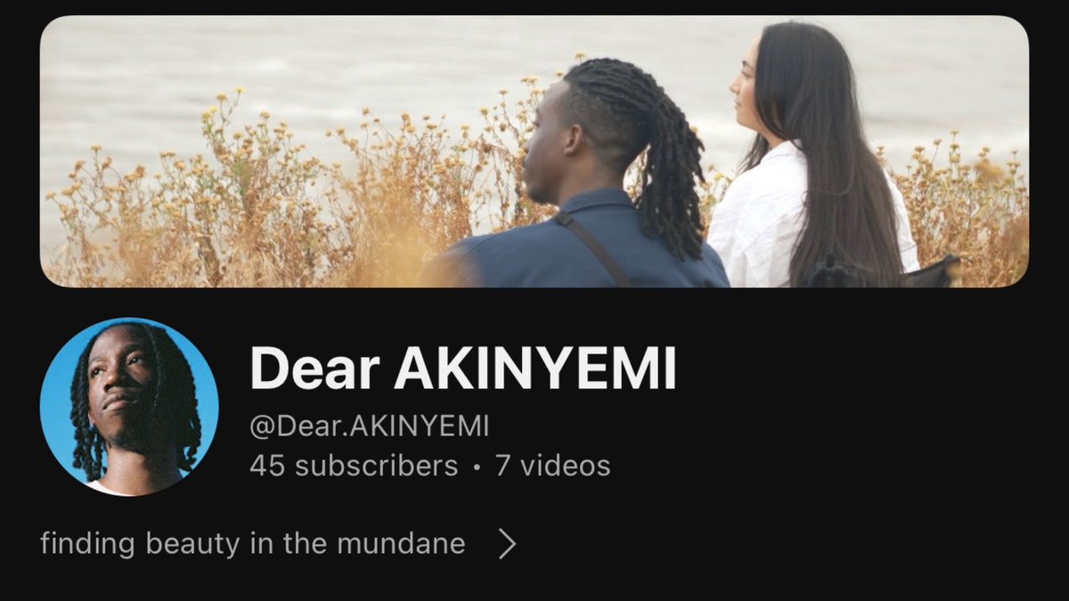 comments like these inspire me so much to keep going on this YouTube journey, so thank yall for watching 🙏🏾✨

ICYMI: I have a new YouTube channel called ‘Dear AKINYEMI’ which is my visual diary. Documenting my life cinematically, so I appreciate yall for tuning in to this medium