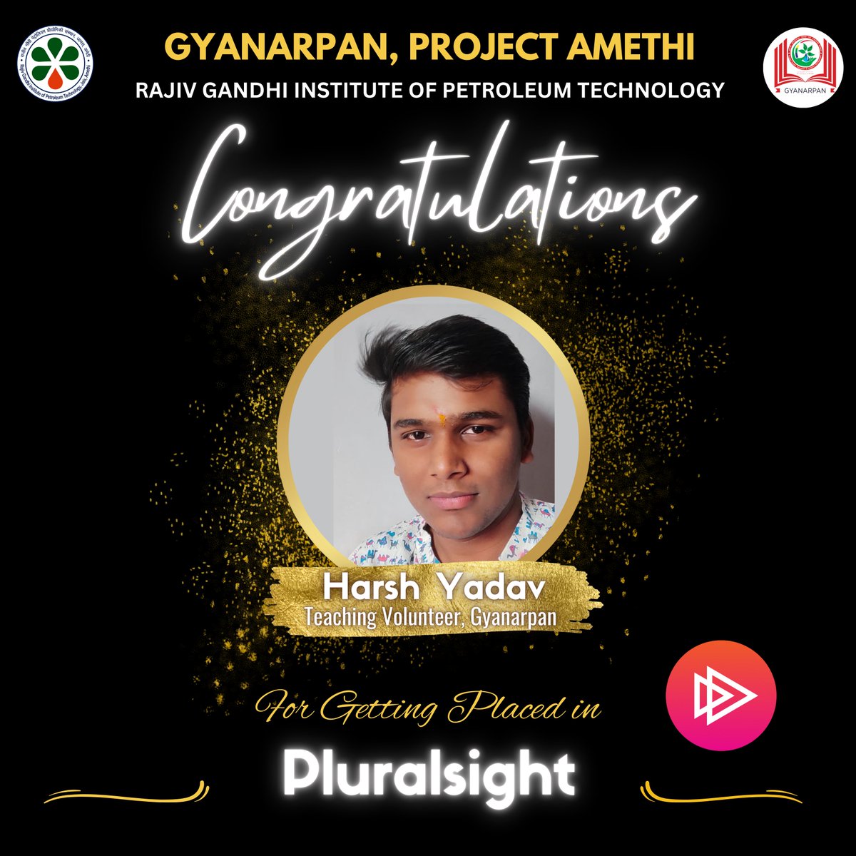 Gyanarpan1's tweet photo. Congratulations to the esteemed members of Gyanarpan:

• Harsh Yadav - Pluralsight
• Agrima Bansal - Pluralsight
• Ishita Shrivastava - Finastra

Your hard work and dedication have paid off. We are proud of your achievements and wish you the best in your new roles! https://t.co/TXxGAMg0gI