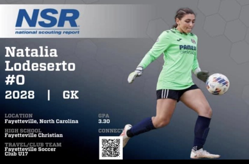 💪🔥 2 college soccer ID camps in 2 weekends, followed by the AAU Track &amp; Field Regional Championships. 2️⃣⚽️2️⃣8️⃣ Goal Keeper Natalia Lodeserto!!🏅

For more information on Natalia:

Jaime Lyn, College Scout National Scouting Report

📧 jmudge@nsr-inc.com
📲 609-405-1058