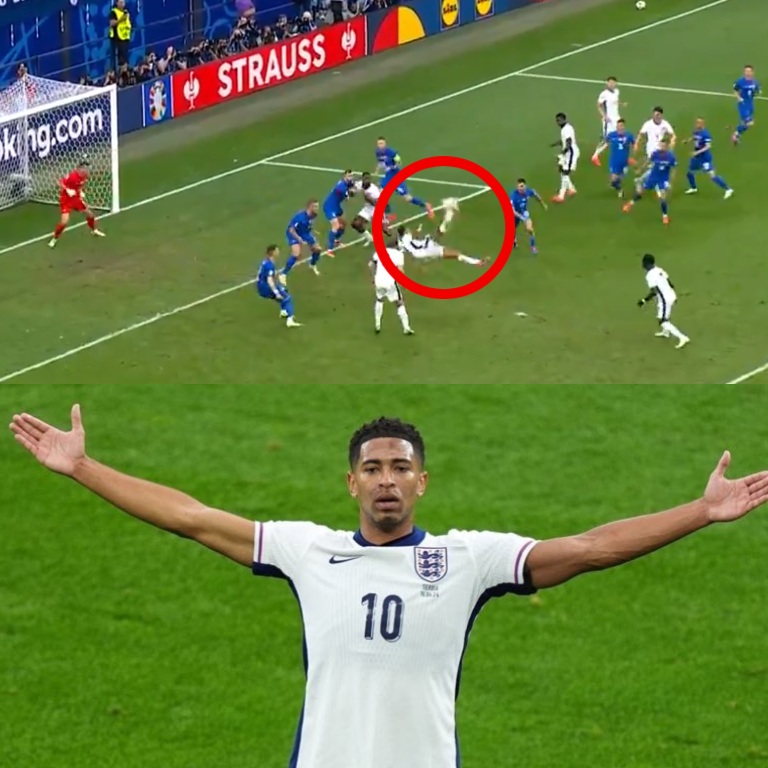 InvictosSomos's tweet photo. De chilena, al minuto 95, tras tener un partido complicadísimo y para salvar a Inglaterra de un papelón histórica. No se puede tener más grandeza. No se puede tener más mística. No se puede tener más aura. Jude Bellingham es un elegido. NACIÓ PARA SER LEYENDA DEL FÚTBOL MUNDIAL.