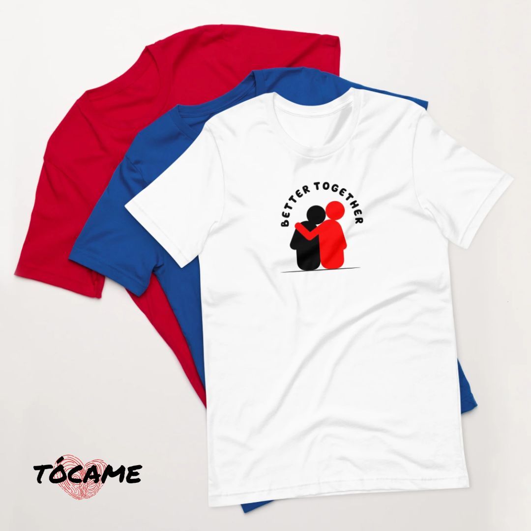 tocametee's tweet image. 🌈 &quot;Better Together&quot; isn&apos;t just a phrase; it&apos;s a declaration of the beautiful synergy between individuals. Wear this tee and carry the spirit of unity with you wherever you go.

🌟 #BetterTogether #UnityInStyle #ConnectedFashion #LoveInMotion #ShareTheJoy #TocameTee #OOTD