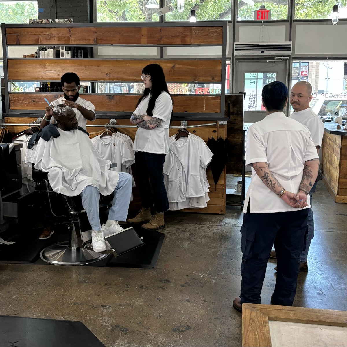 Our newest recruits learning new things from our Seniors! You love to see it. #barber #barbershop #barberlife #haircut #barbershopconnect #fade #hair #barbers #hairstyle #barberlove #wahl #barbering #beard #menshair #hairstyles #andis #barbergang #barberworld #style #barbersinctv