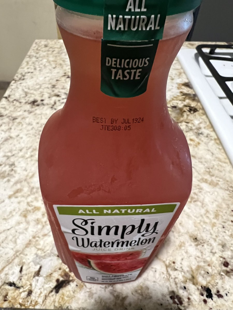 Hey <a href="/SimplyBeverages/">Simply Beverages</a>, I found a 100-year-old bottle of watermelon juice. How much for this antique? 😂