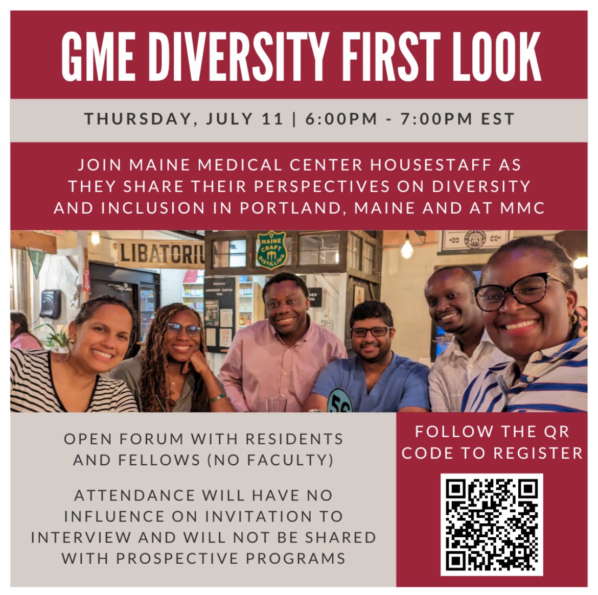 Maine Med IM Residency Program (@mainemed_im_res) on Twitter photo Join us for a virtual GME #Diversity First Look! Open to all residency & fellowship applicants interested in learning about diversity + inclusion at <a href="/MaineHealth/">MaineHealth</a> <a href="/MaineMed/">MaineHealth Maine Medical Center</a> & the Portland community! Please register w/ the QR code (or via this link redcap.mmcri.cloud/surveys/?s=48N… ) #DEI Join us for a virtual GME #Diversity First Look! Open to all residency & fellowship applicants interested in learning about diversity + inclusion at <a href="/MaineHealth/">MaineHealth</a> <a href="/MaineMed/">MaineHealth Maine Medical Center</a> & the Portland community! Please register w/ the QR code (or via this link redcap.mmcri.cloud/surveys/?s=48N… ) #DEI