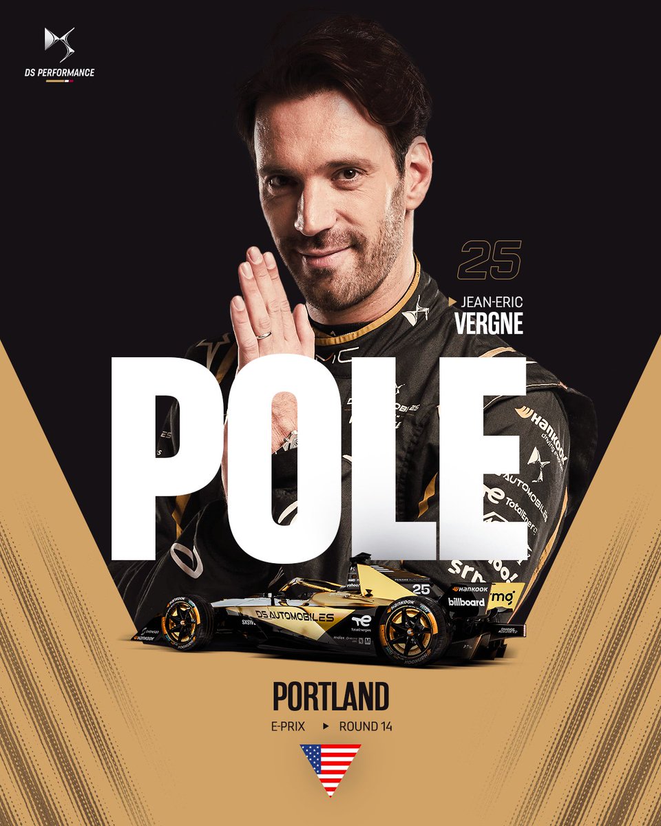 POLE POSITION for Round 14!
The 3rd Pole of the Season for <a href="/JeanEricVergne/">Jean-Eric Vergne</a> 

#DSautomobiles #DSPENSKE #PortlandEPrix