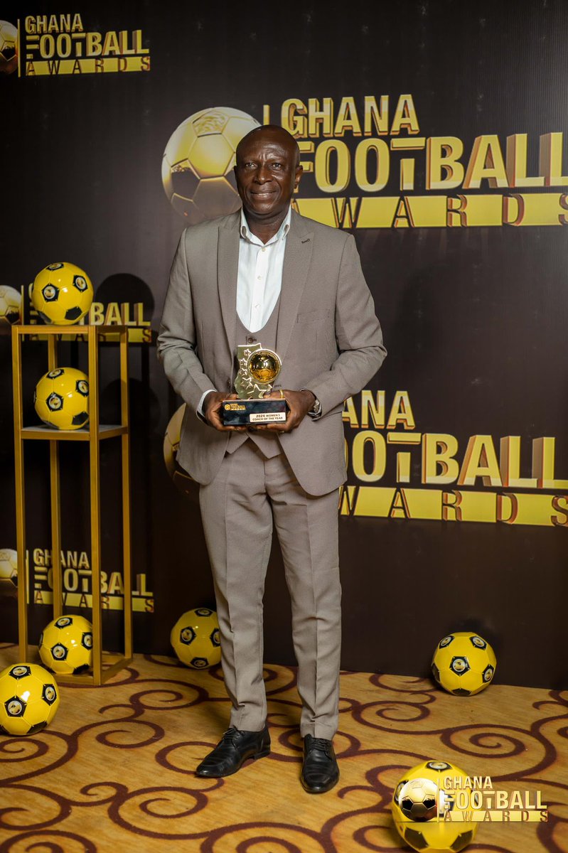 Honoured and grateful to the Almighty for winning the Women’s team Coach of the year at the Ghana football Award. Big thank you to my Assistants at <a href="/HasaacasLadies/">Hasaacas Ladies FC</a> and <a href="/GhanaWNT/">Ghana Women National Teams 🇬🇭</a> ..!! 🇬🇭